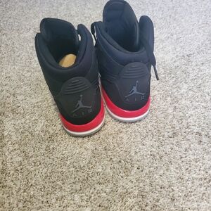 Jordan Kids' Black and Red Sneakers